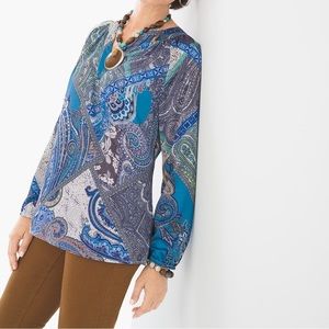 Chico’s Paisley Patchwork Popover Sz 3 or XL